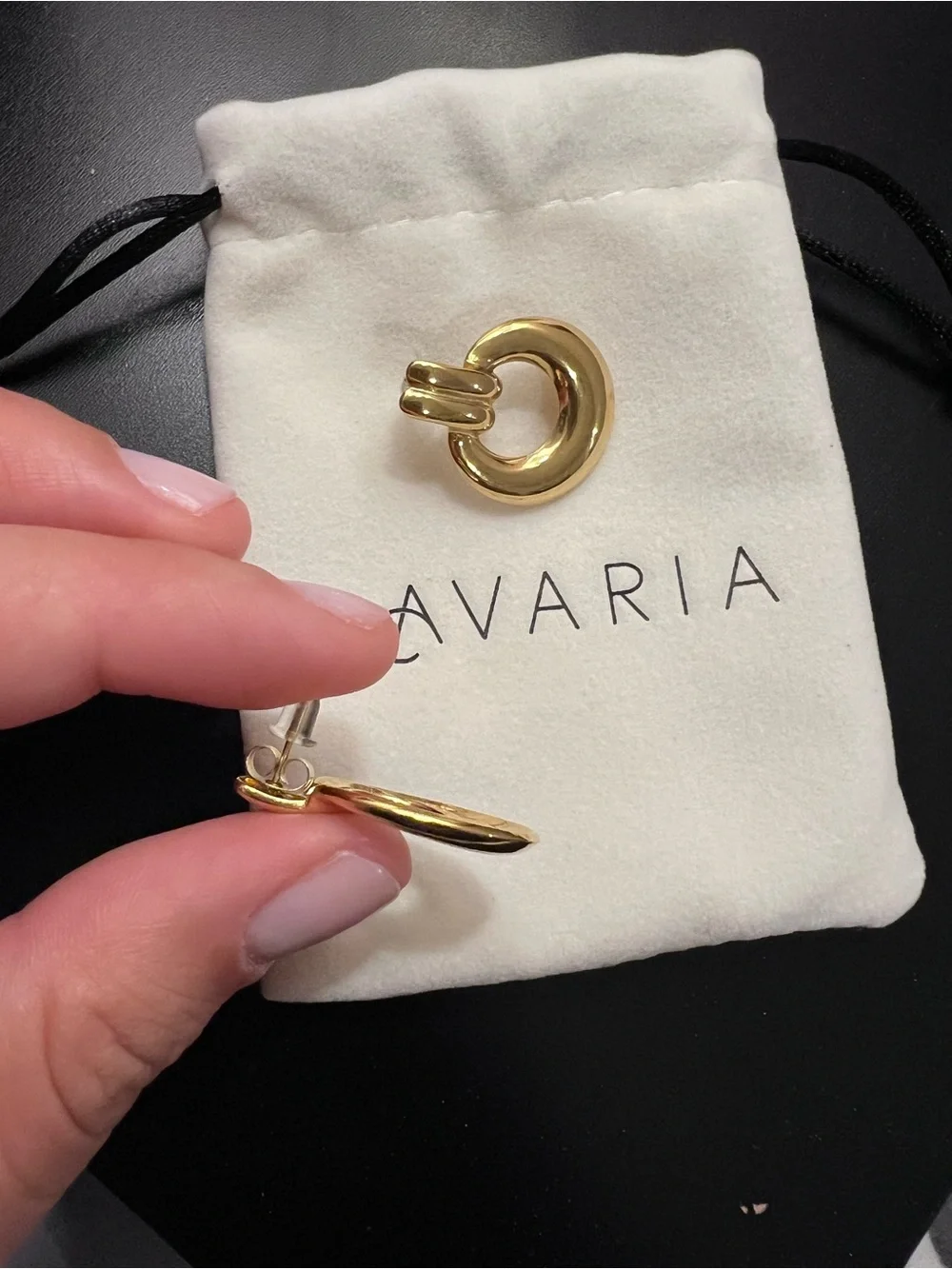 Gold Hoop Drop Earrings - ARIA
